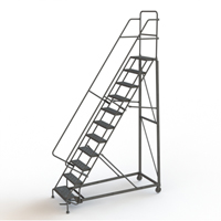 &eacute;chelles roulantes robustes, 11 marches, Largeur de la marche 24", Hauteur de la plateforme 110", Acier St. Lawrence Industrial & Safety Supply