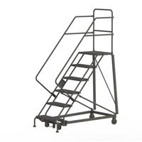 &eacute;chelles robustes en angle de s&eacute;curit&eacute;, 6 marches, Stri&eacute;, Inclinaison 50°, Hauteur 60" St. Lawrence Industrial & Safety Supply