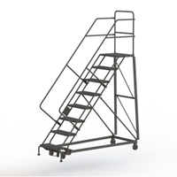 &eacute;chelles robustes en angle de s&eacute;curit&eacute;, 8 marches, Stri&eacute;, Inclinaison 50°, Hauteur 80" St. Lawrence Industrial & Safety Supply