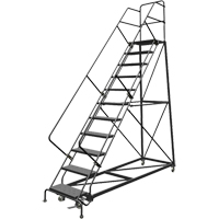 &eacute;chelles en angle de s&eacute;curit&eacute;, 11 marches, Perfor&eacute;, Inclinaison 50°, Hauteur 110" St. Lawrence Industrial & Safety Supply
