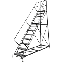 &eacute;chelles en angle de s&eacute;curit&eacute;, 12 marches, Perfor&eacute;, Inclinaison 50°, Hauteur 120" St. Lawrence Industrial & Safety Supply
