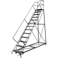 &eacute;chelles en angle de s&eacute;curit&eacute;, 13 marches, Perfor&eacute;, Inclinaison 50°, Hauteur 130" St. Lawrence Industrial & Safety Supply