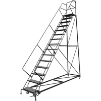 &eacute;chelles en angle de s&eacute;curit&eacute;, 15 marches, Perfor&eacute;, Inclinaison 50°, Hauteur 150" St. Lawrence Industrial & Safety Supply
