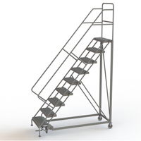 &eacute;chelles en angle de s&eacute;curit&eacute;, 9 marches, Stri&eacute;, Inclinaison 50°, Hauteur 90" St. Lawrence Industrial & Safety Supply