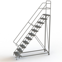 &eacute;chelles en angle de s&eacute;curit&eacute;, 11 marches, Stri&eacute;, Inclinaison 50°, Hauteur 110" St. Lawrence Industrial & Safety Supply