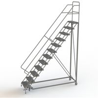 &eacute;chelles en angle de s&eacute;curit&eacute;, 12 marches, Stri&eacute;, Inclinaison 50°, Hauteur 120" St. Lawrence Industrial & Safety Supply