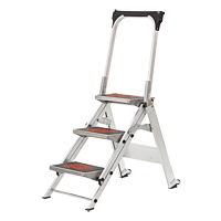 Escabeau de s&eacute;curit&eacute; a/barre & plateau, 2,2', Aluminium, Capacit&eacute; 300 lb, Type 1A St. Lawrence Industrial & Safety Supply