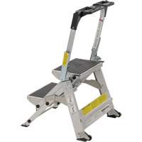 &eacute;chelle escabeau avec roues pivotantes, 2 marches, 23" x 21" x Hauteur 34,50" St. Lawrence Industrial & Safety Supply