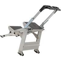 &eacute;chelle escabeau avec roues pivotantes, 2 marches, 23" x 21" x Hauteur 34,50" St. Lawrence Industrial & Safety Supply