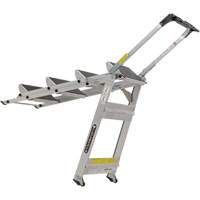 &eacute;chelle escabeau avec roues pivotantes, 4 marches, 44,25" x 22,13" x Hauteur 59" St. Lawrence Industrial & Safety Supply
