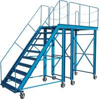 Snow Ladder, Steel, 10 Steps, 99" H, 85-1/2" D, 48" Step, Serrated St. Lawrence Industrial & Safety Supply