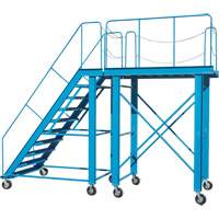 Snow Ladder, Steel, 10 Steps, 99" H, 85-1/2" D, 48" Step, Serrated St. Lawrence Industrial & Safety Supply
