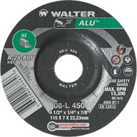 Meules en aluminium &agrave; moyeu d&eacute;port&eacute;, 4-1/2" x 1/4", Arbre 7/8", Type 27 St. Lawrence Industrial & Safety Supply