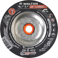 HP Combo Spin-On Combination Wheel, 4-1/2" x 1/8", 5/8"-11 Arbor, Type 27S St. Lawrence Industrial & Safety Supply