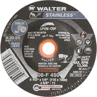 Depressed Centre Grinding Wheels - Stainless Type 27, 4-1/2" x 1/4", 5/8"-11 Arbor, Type 27S St. Lawrence Industrial & Safety Supply