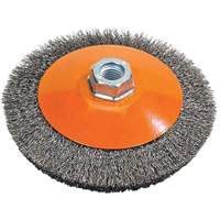 Meule soucoupe &agrave; fils cr&ecirc;p&eacute;s, 4" dia., Fils 0,012", Arbre 5/8"-11 St. Lawrence Industrial & Safety Supply