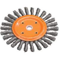 Disque &agrave; fils nou&eacute;s torsad&eacute;s d'&eacute;tabli, Dia. 8", Fils 0,0118", Arbre 5/8", Acier St. Lawrence Industrial & Safety Supply