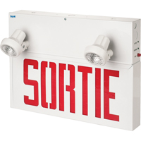 Stella Combination Signs - Sortie, LED, Hardwired, 17-1/2" L x 12-1/2" W, French St. Lawrence Industrial & Safety Supply