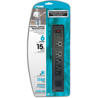 Protecteurs de surtension, 6 Prises, 1150 J, 1875 W, Cordon 15' St. Lawrence Industrial & Safety Supply