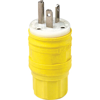 Wetguard Watertight Straight Blade Plug, Plastic, 20 A, 250 V St. Lawrence Industrial & Safety Supply