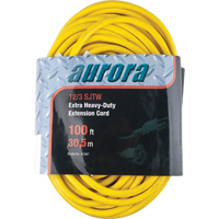 Vinyl Extension Cord, Outdoor, SJTW, 12/3 AWG, 15 A, 100' St. Lawrence Industrial & Safety Supply