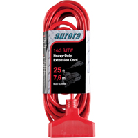 Cordon rallonge en vinyle, Ext&eacute;rieur, SJTW, AWG 14/3, 15 A, 3 prise(s), 25' St. Lawrence Industrial & Safety Supply