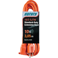 Extension Cord, Indoor/Outdoor, SJTW, 16/3 AWG, 13 A, 10' St. Lawrence Industrial & Safety Supply
