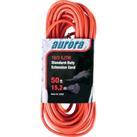 Extension Cord, Indoor/Outdoor, SJTW, 16/3 AWG, 13 A, 50' St. Lawrence Industrial & Safety Supply