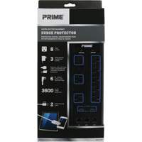 Limiteurs de surtension avec chargeur USB, 8 Prises, 3600 J, 1875 W, Cordon 6' St. Lawrence Industrial & Safety Supply