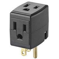 Cube triple mis &agrave; la terre, 3 Prise(s), Aucune, 15 A, 1875 W, 125 V St. Lawrence Industrial & Safety Supply