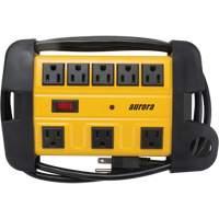 Protecteur de surtension &agrave; prise multiple pour l'atelier, 8 Prises, 1350 J, 1875 W, Cordon 6' St. Lawrence Industrial & Safety Supply