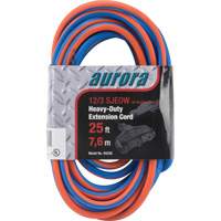 Cordon rallonge en caoutchouc TPE avec indicateur lumineux, Toutes saisons, SJEOW, AWG 12/3, 15 A, 3 prise(s), 25' St. Lawrence Industrial & Safety Supply