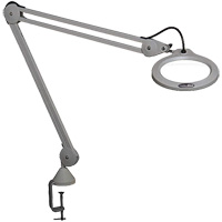 Magnifying Lamp, 5 Diopter, LED Light, 45" Arm, C-Clamp, Grey St. Lawrence Industrial & Safety Supply