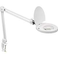 Lampe loupe ajustable, Dioptrie 5, Ampoule DEL, Bras de 47", Pinces serre-joints, Blanc St. Lawrence Industrial & Safety Supply