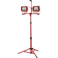 Twin Work Light with Tripod, LED, 40 W, 6000 Lumens, Aluminum Housing St. Lawrence Industrial & Safety Supply