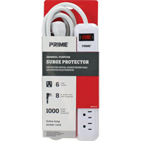 Protecteurs de surtension, 6 Prises, 1000 J, 1875 W, Cordon 8' St. Lawrence Industrial & Safety Supply