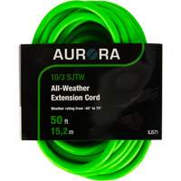 Industrial Extension Cord, All-Weather, SJTW, 10/3 AWG, 15 A, 50' St. Lawrence Industrial & Safety Supply