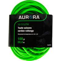 Industrial Extension Cord, All-Weather, SJTW, 10/3 AWG, 15 A, 100' St. Lawrence Industrial & Safety Supply